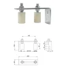 caja de poleas regulable pared